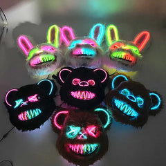 LED Light Up Bloody Rabbit Cosplay Mask