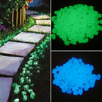 Glow in the Dark Garden Pebbles.  Right this way... mwahahah!